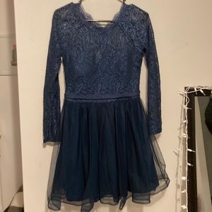 Navy blue lace dress